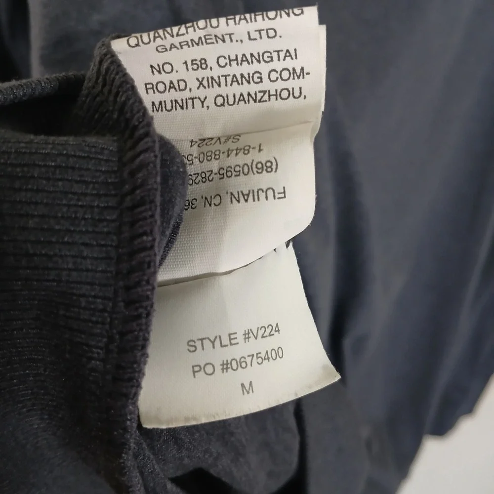 Vuori Ponto Performance Crewneck Men M Navy Blue Zipper Pocket V224 Sweatshirt - Picture 4 of 10